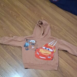 Cars Themed Brown Kids Hoodie